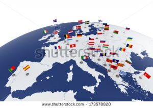 stock-photo--d-render-of-europe-map-with-countries-flags-173578820